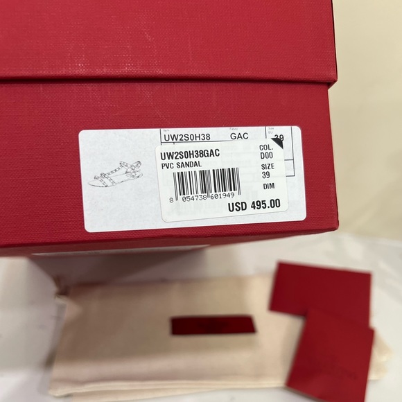 Valentino Garavani Rockstud Silver Glitter PVC Sandal - Picture 16 of 17